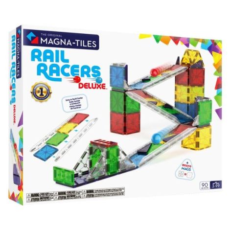 MAGNA-TILES Rail Racers Deluxe, 90 piese - imagine 7